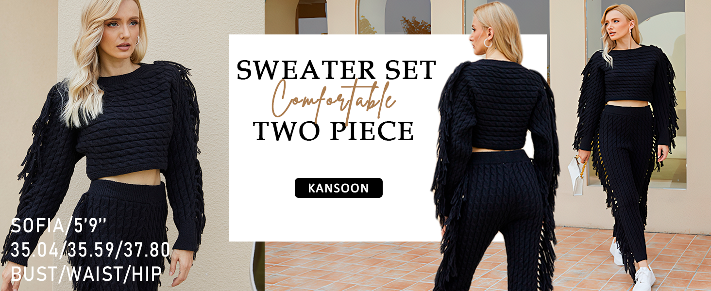 Amazon.com: KANSOON Pants Sets Women 2 Piece Outfits Casual Solid